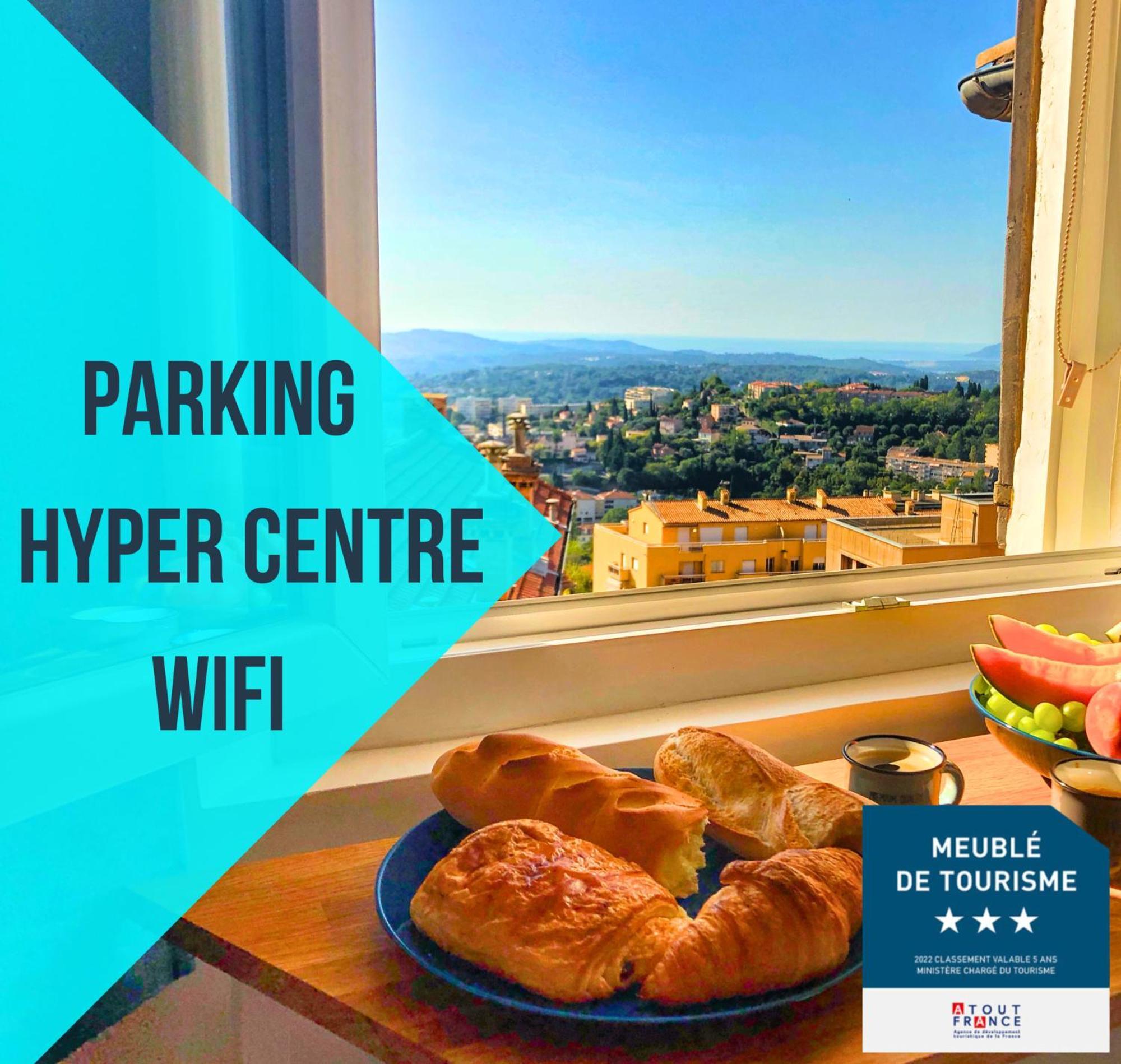 Parking Prive - Vue Mer - Wifi - Centre Historique Grasse Buitenkant foto